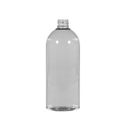 500 ml Flasche Basic Round 100% Recyclet PET transparent 24.410