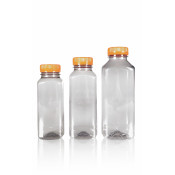 100% Recycelt Juice Square R-PET Flaschen