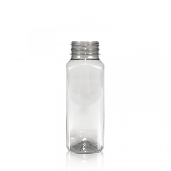 250 ml Saftflasche Juice Square gerecycled R-PET transparent
