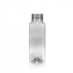 330 ml Saftflasche Juice Square gerecycled R-PET transparent