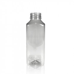500 ml Saftflasche Juice Square gerecycled R-PET transparent