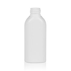 100 ml Flasche Basic Oval HDPE weiß 24.410