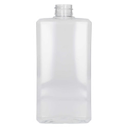 500 ml flasche Basic Rectangle PET Transparent