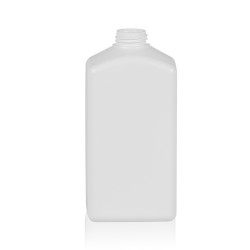 500 ml Flasche Standard Square Rilled HDPE weiß 28.410
